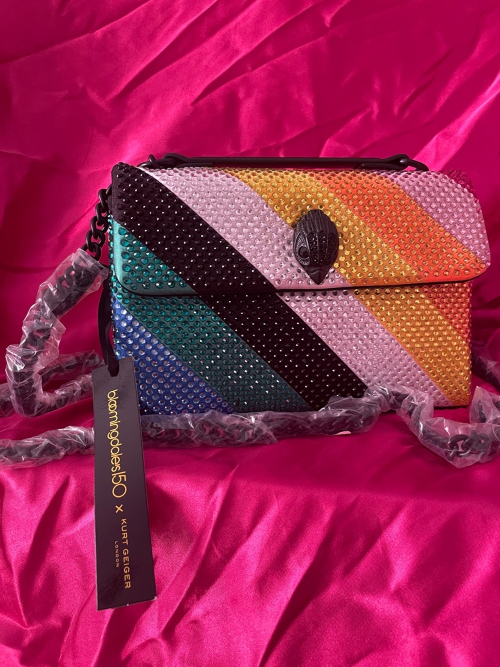 KURT GEIGER X BLOOMINGDALES RAINBOW CRYSTAL KENSINGTON